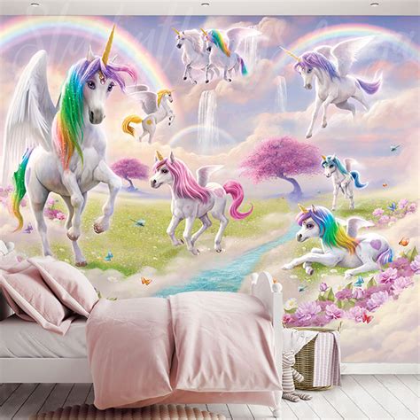 Walltastic mural showcasing a magical unicorn